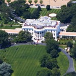 La mansión ejecutiva y el complejo de la Casa Blanca, vistas desde arriba.