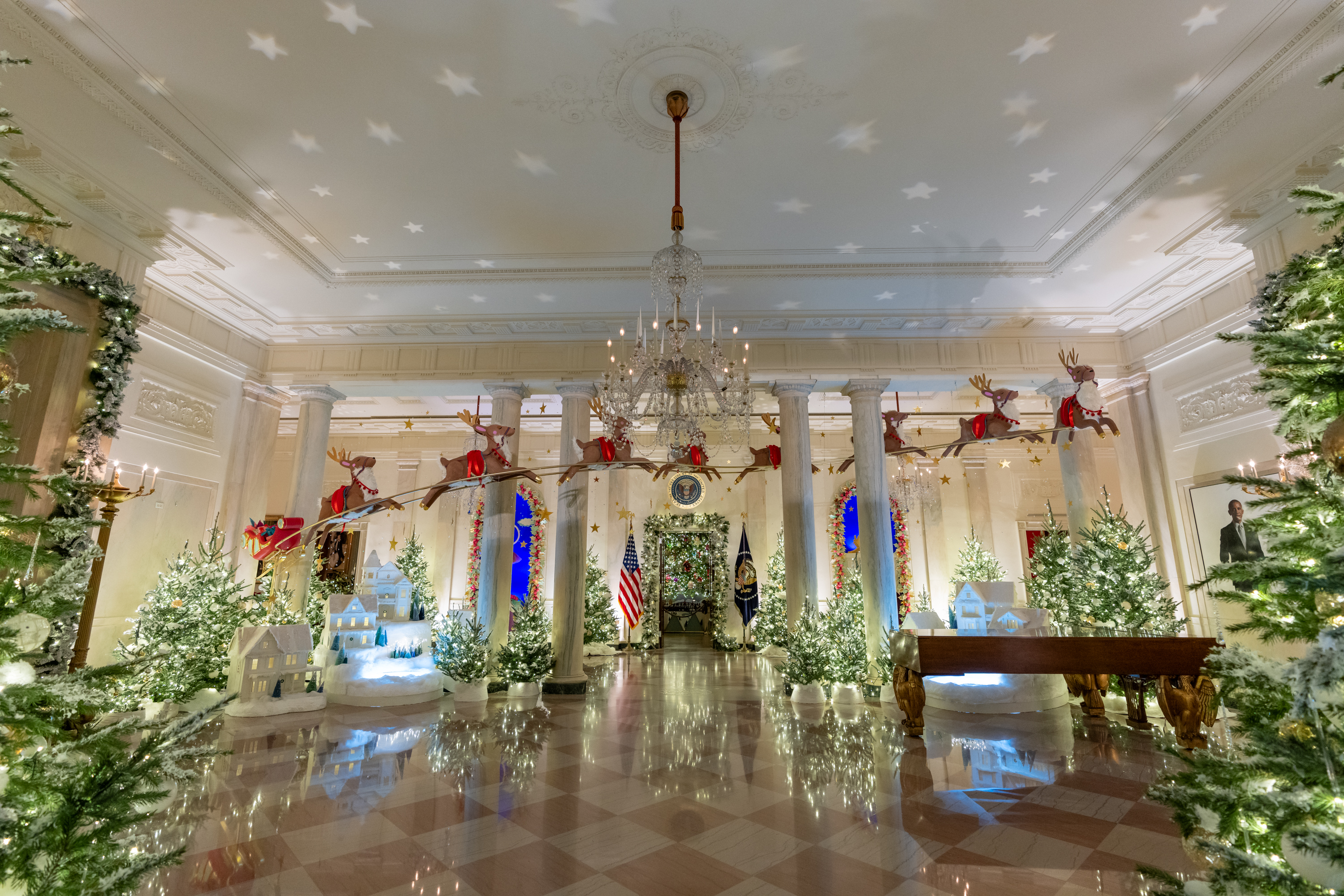 Decoraciones de Navidad del Gran Vestíbulo