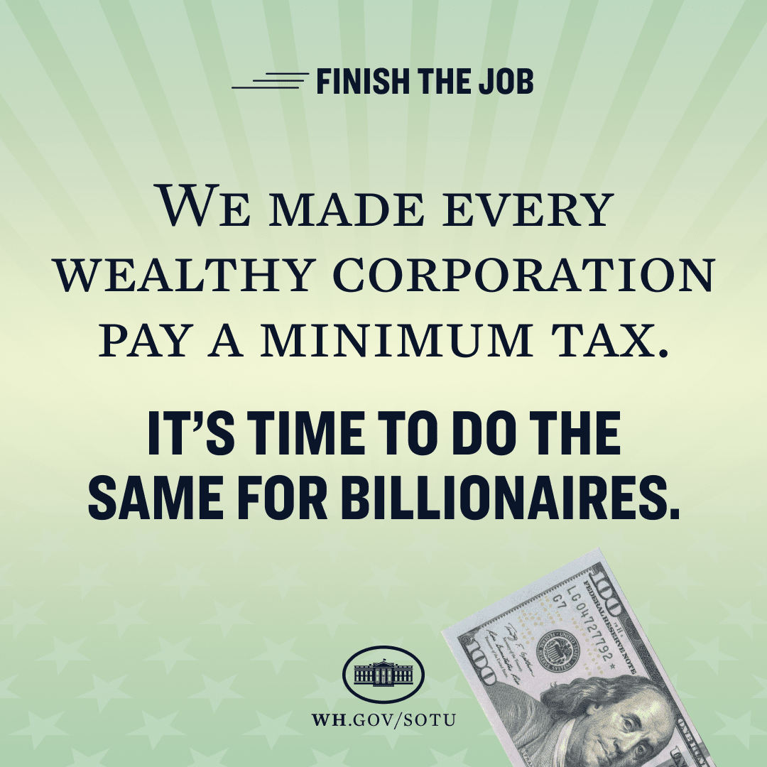 We made every wealthy corporation pay a minimum tax. It’s time to do the same for billionaires.