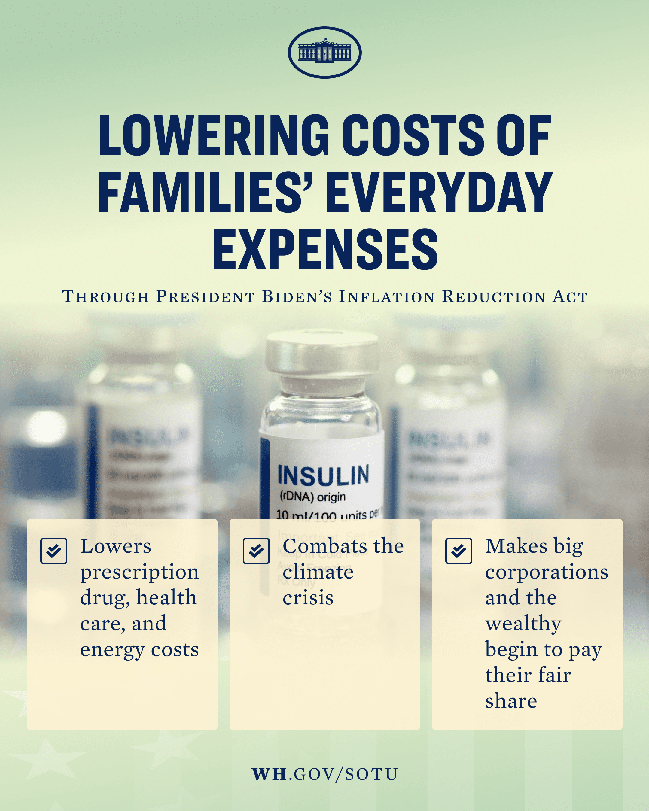 Lowering costs of Families’ everyday expenses through President Biden’s Inflation Reduction Act