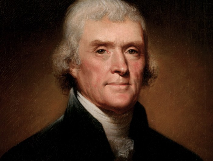 Portrait of Thomas Jefferson, the 3rd President of the United States