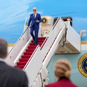 President Biden arriving in Durham, North Carolina