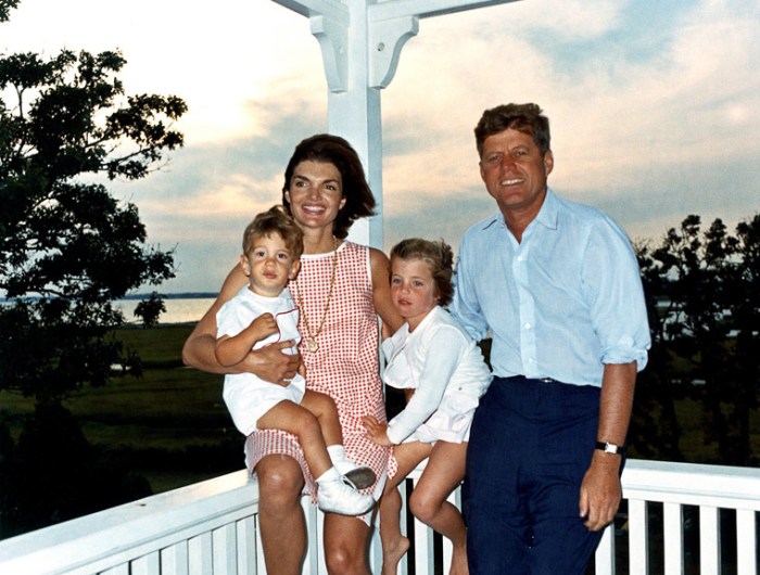JFK and his family in Hyannis Port, Massachusetts, August 4, 1962