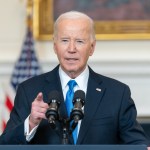 President Joe Biden delivers remarks on the Senate’s passage of the bipartisan supplemental agreement