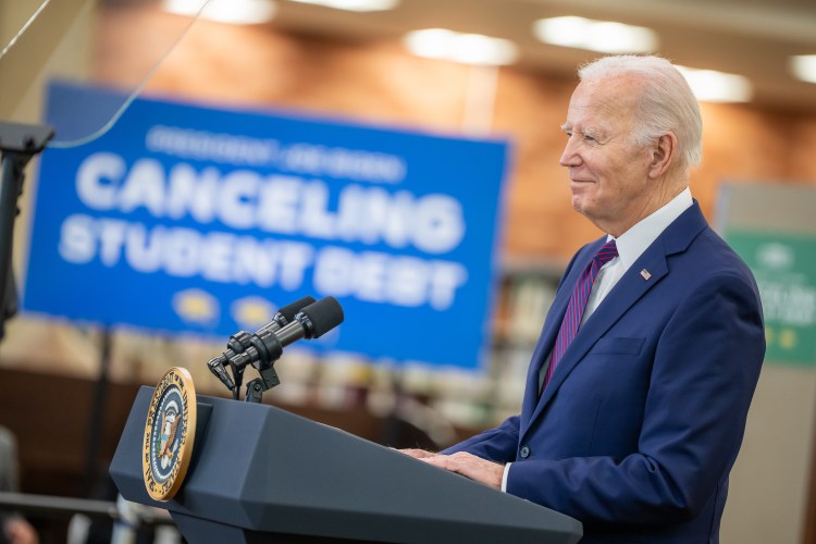 President Joe Biden delivers remarks announcing student loan forgiveness for borrowers enrolled in the Saving on a Valuable Education (SAVE) program