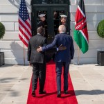 President Joe Biden greets President William Samoei Ruto of Kenya