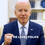 President Biden announcing the launch of the Threads account
