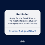 Apply for the SAVE Plan - the most affordable student loan repayment plan in history. StudentAid.gov/save