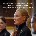 Uma Thurman at the White House panel on support for mothers and children.