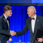 President Biden and Colin Jost at the White House Correspondents Dinner