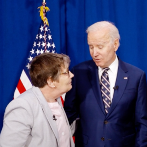 President Biden and Ginny discussing Medicare