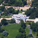 The executive mansion and White House complex，viewed from above。