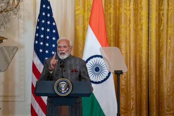 President Donald J. Trump hosts Prime Minister Narendra Modi of India at the White House, Thursday, February 13, 2025. (Official White House Photo by Joyce N. Boghosian.)
