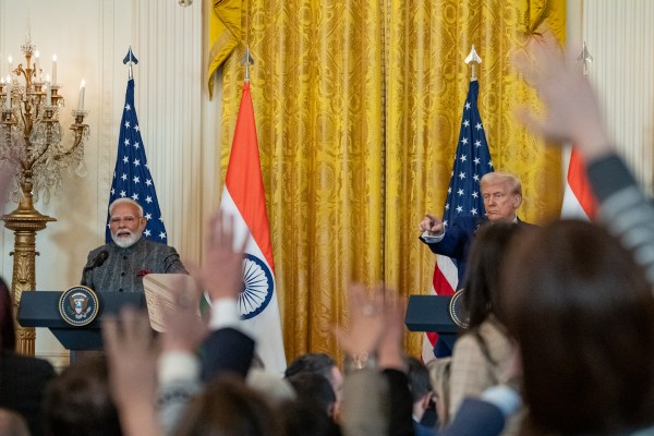 President Donald J. Trump hosts Prime Minister Narendra Modi of India at the White House, Thursday, February 13, 2025. (Official White House Photo by Joyce N. Boghosian.)