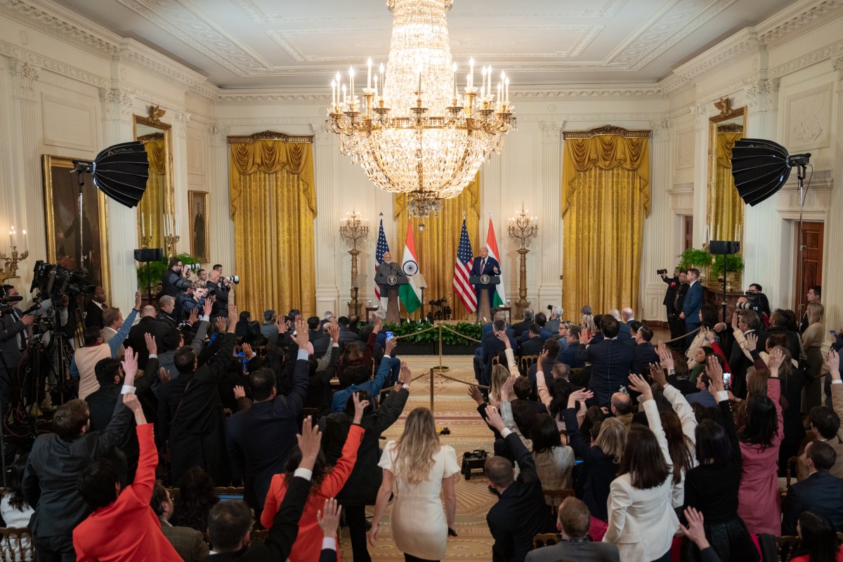 President Donald J. Trump hosts Prime Minister Narendra Modi of India at the White House, Thursday, February 13, 2025. (Official White House Photo by Joyce N. Boghosian.)