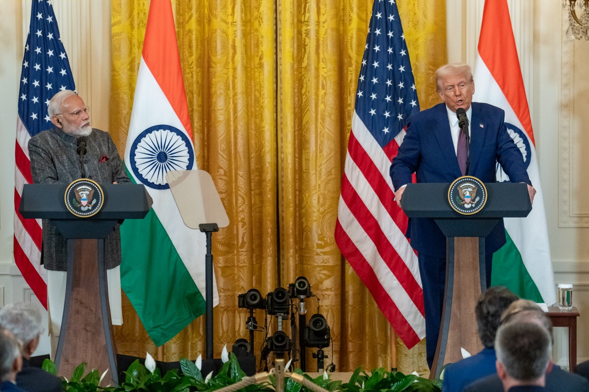 President Donald J. Trump hosts Prime Minister Narendra Modi of India at the White House, Thursday, February 13, 2025. (Official White House Photo by Joyce N. Boghosian.)