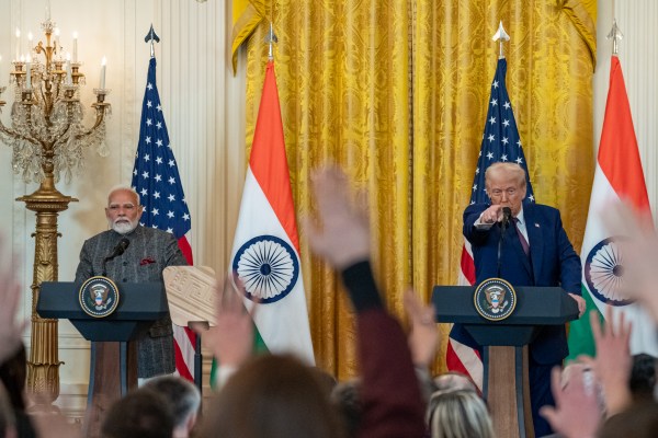 President Donald J. Trump hosts Prime Minister Narendra Modi of India at the White House, Thursday, February 13, 2025. (Official White House Photo by Joyce N. Boghosian.)