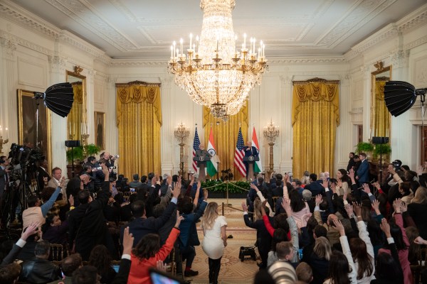 President Donald J. Trump hosts Prime Minister Narendra Modi of India at the White House, Thursday, February 13, 2025. (Official White House Photo by Joyce N. Boghosian.)