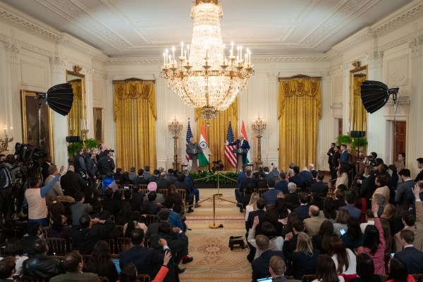 President Donald J. Trump hosts Prime Minister Narendra Modi of India at the White House, Thursday, February 13, 2025. (Official White House Photo by Joyce N. Boghosian.)