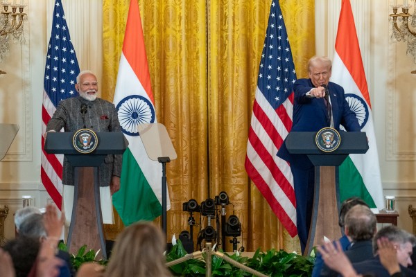 President Donald J. Trump hosts Prime Minister Narendra Modi of India at the White House, Thursday, February 13, 2025. (Official White House Photo by Joyce N. Boghosian.)