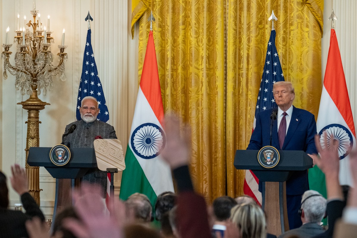 President Donald J. Trump hosts Prime Minister Narendra Modi of India at the White House, Thursday, February 13, 2025. (Official White House Photo by Joyce N. Boghosian.)