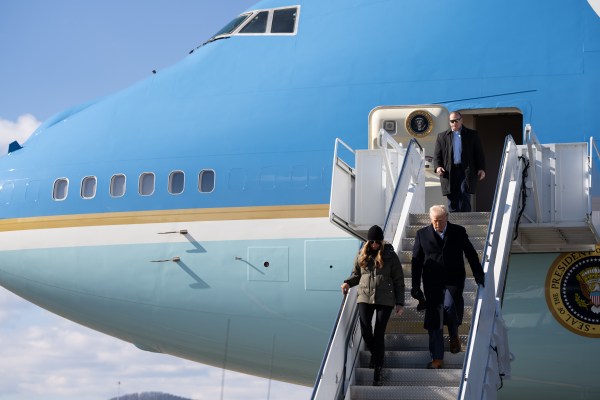 President Donald J. Trump First Lady Melania Trump depart Air Force One upon their arrival at Asheville Regional Airport in Fletcher, North Carolina , Friday, Jan. 24, 2025. (Official White House Photo by Andrea Hanks)