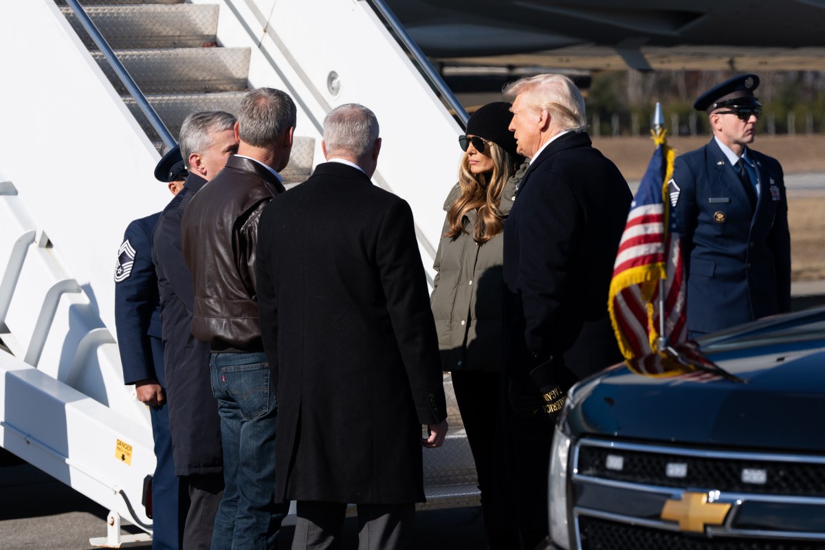 President Donald J. Trump First Lady Melania Trump depart Air Force One upon their arrival at Asheville Regional Airport in Fletcher, North Carolina , Friday, Jan. 24, 2025. (Official White House Photo by Andrea Hanks)