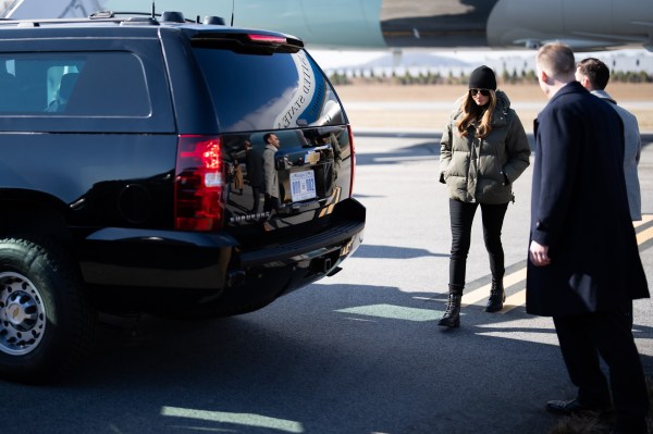 President Donald J. Trump First Lady Melania Trump depart Air Force One upon their arrival at Asheville Regional Airport in Fletcher, North Carolina , Friday, Jan. 24, 2025. (Official White House Photo by Andrea Hanks)