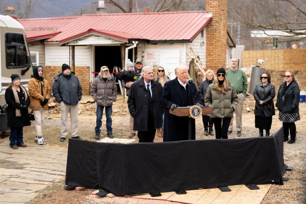 President Donald J. Trump and First Lady Melania Trump meet with homeowners and families affected by Hurricane Helene in Swannanoa, North Carolina , Friday, Jan. 24, 2025. (Official White House Photo by Andrea Hanks)