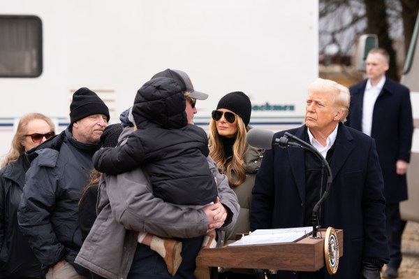 President Donald J. Trump and First Lady Melania Trump meet with homeowners and families affected by Hurricane Helene in Swannanoa, North Carolina , Friday, Jan. 24, 2025. (Official White House Photo by Andrea Hanks)