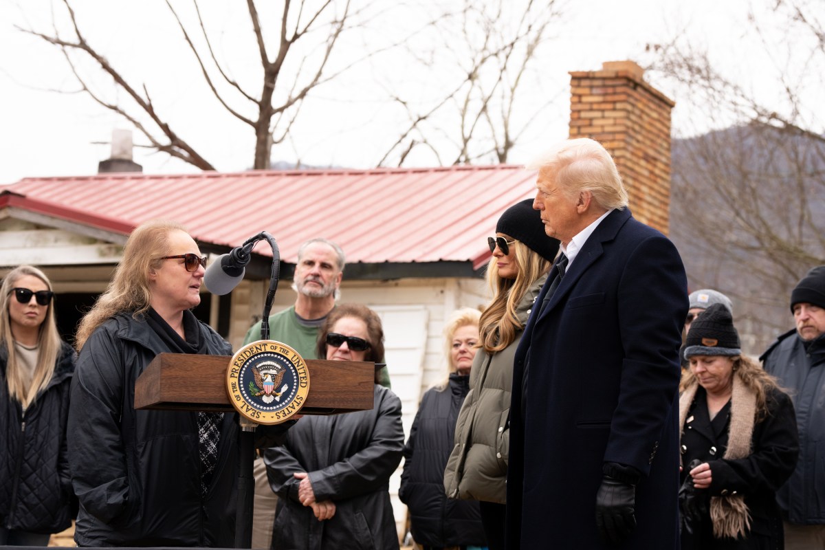 President Donald J. Trump and First Lady Melania Trump meet with homeowners and families affected by Hurricane Helene in Swannanoa, North Carolina , Friday, Jan. 24, 2025. (Official White House Photo by Andrea Hanks)