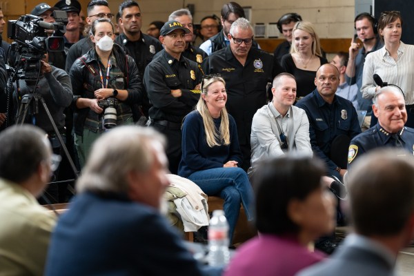 President Donald J. Trump and First Lady Melania Trump participate in a briefing after a tour of the Pacific Palisades neighborhood affected by recent wildfires in Los Angeles, Friday, Jan. 24, 2025 (Official White House Photo by Andrea Hanks)