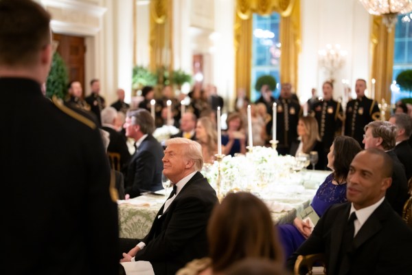 The United States Army Chorus and Strings performs for President Donald Trump and First Lady Melania Trump, Saturday, February 22, 2025, in the East Room of the White House. (Official White House Photo by Andrea Hanks)