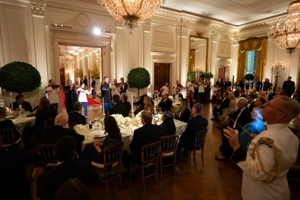The United States Army Chorus and Strings performs for President Donald Trump and First Lady Melania Trump, Saturday, February 22, 2025, in the East Room of the White House. (Official White House Photo by Andrea Hanks)