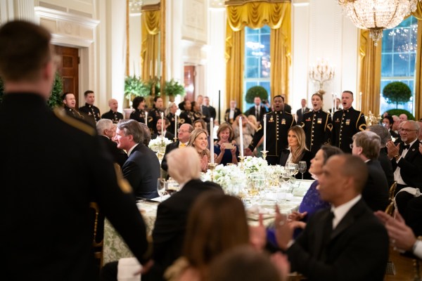 The United States Army Chorus and Strings performs for President Donald Trump and First Lady Melania Trump, Saturday, February 22, 2025, in the East Room of the White House. (Official White House Photo by Andrea Hanks)
