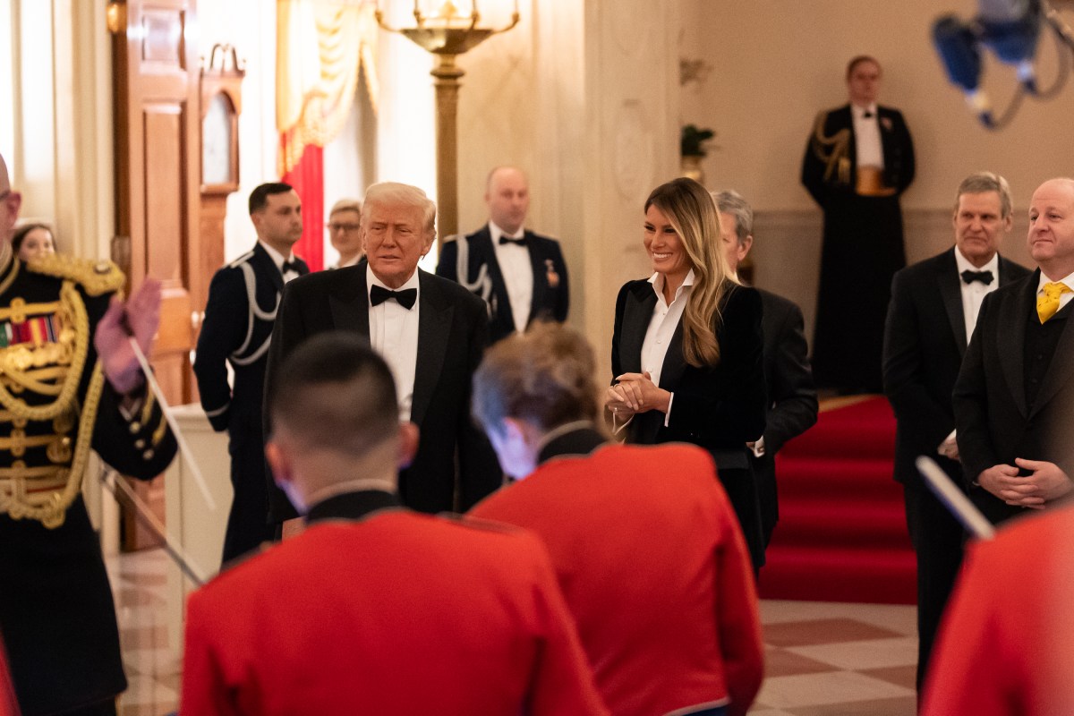 The President’s Own U.S. Marine Band Orchestra performs at a black-tie dinner for the nation’s governors hosted by President Donald Trump and First Lady Melania Trump, Saturday, February 22, 2025, in the Grand Foyer of the White House. (Official White House Photo by Andrea Hanks)