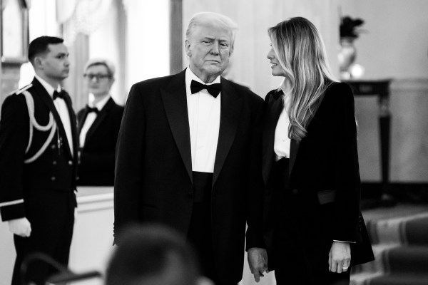 The President’s Own U.S. Marine Band Orchestra performs at a black-tie dinner for the nation’s governors hosted by President Donald Trump and First Lady Melania Trump, Saturday, February 22, 2025, in the Grand Foyer of the White House. (Official White House Photo by Andrea Hanks)
