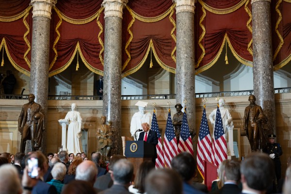 President Donald Trump attends the National Prayer Breakfast, Thursday, February 6, 2025, at the U.S. Capitol in Washington, D.C. (Official White House Photo by Molly Riley.)