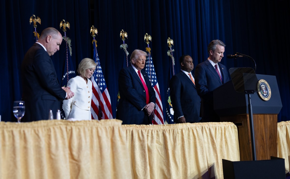 President Donald Trump attends the National Prayer Breakfast, Thursday, February 6, 2025, at the Washington Hilton in Washington, D.C. (Official White House Photo by Molly Riley.)