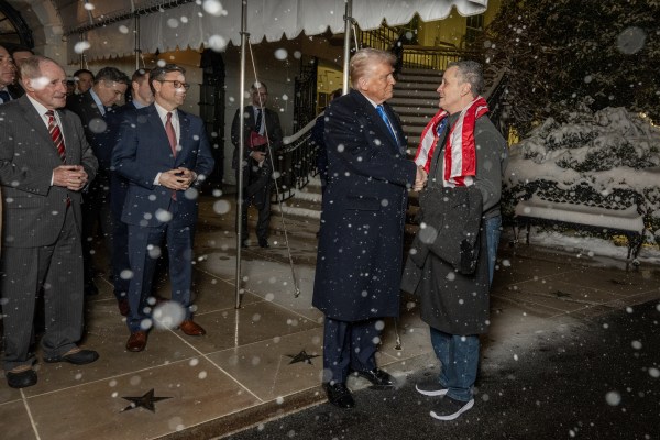 President Donald J. Trump greets Marc Fogel at the White House after his release from a Russian prison, Tuesday, February 11, 2025. (Official White House Photo by Daniel Torok)