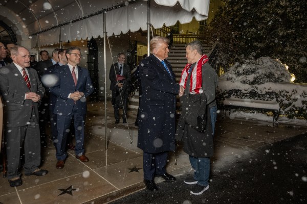 President Donald J. Trump greets Marc Fogel at the White House after his release from a Russian prison, Tuesday, February 11, 2025. (Official White House Photo by Daniel Torok)