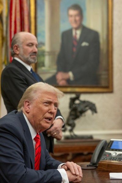 President Donald Trump signs Executive Orders, Monday, February 10, 2025, in the Oval Office. (Official White House photo by Daniel Torok)