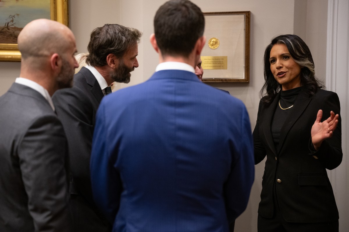 Tulsi Gabbard’s is sworn in as Director of National Intelligence at the White House, Wednesday, February 12, 2025. (Official White House Photo by Molly Riley.)