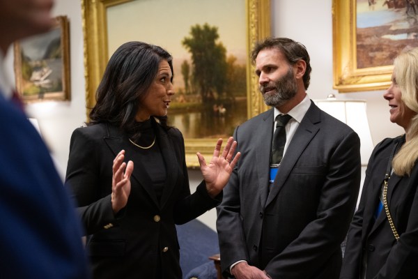 Tulsi Gabbard’s is sworn in as Director of National Intelligence at the White House, Wednesday, February 12, 2025. (Official White House Photo by Molly Riley.)