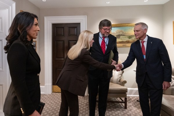 Tulsi Gabbard’s is sworn in as Director of National Intelligence at the White House, Wednesday, February 12, 2025. (Official White House Photo by Molly Riley.)