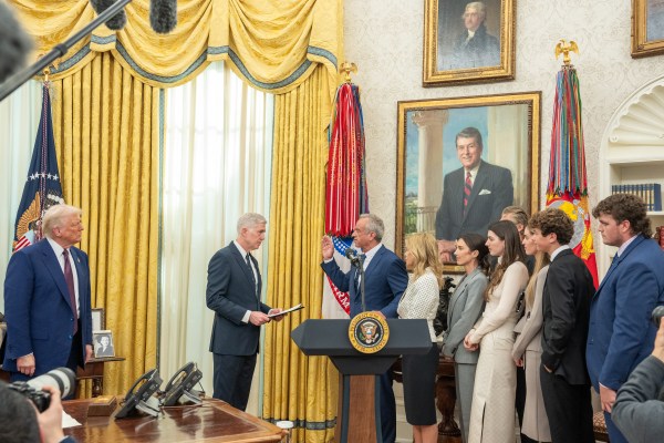 Robert F. Kennedy Jr. is sworn in as Secretary of the Department of Health and Human Services at the White House, Thursday, February 13, 2025. (Official White House Photo by Joyce Boghosian.)