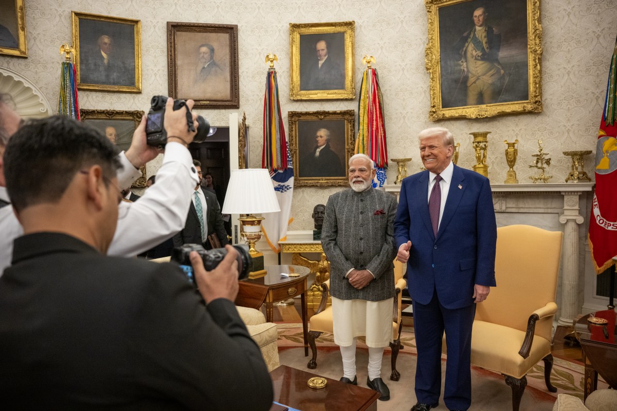 President Donald Trump hosts a bilateral meeting with Prime Minister Narendra Modi of India, Thursday, February 13, 2025, in the Oval Office.(Official Photo by Molly Riley)