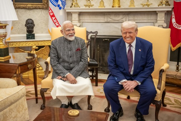 President Donald Trump hosts a bilateral meeting with Prime Minister Narendra Modi of India, Thursday, February 13, 2025, in the Oval Office.(Official Photo by Molly Riley)
