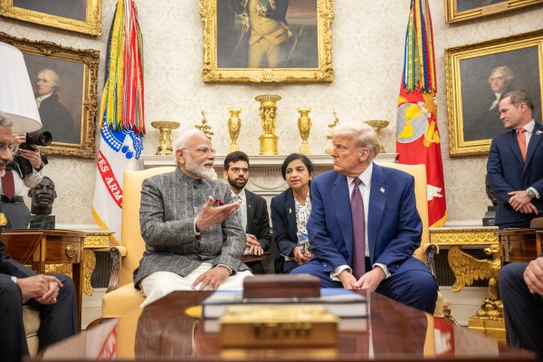 President Donald Trump hosts a bilateral meeting with Prime Minister Narendra Modi of India, Thursday, February 13, 2025, in the Oval Office.(Official Photo by Molly Riley)