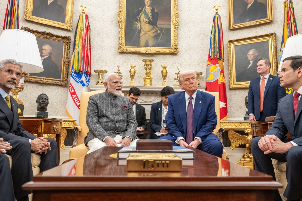 President Donald Trump hosts a bilateral meeting with Prime Minister Narendra Modi of India, Thursday, February 13, 2025, in the Oval Office.(Official Photo by Molly Riley)